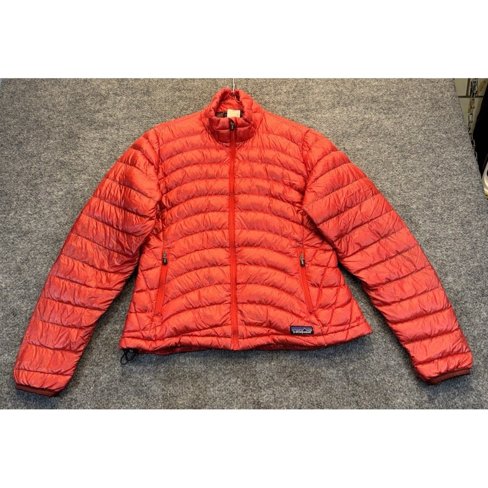 Vintage 2006 Patagonia Down Sweater Jacket Women's Medium Red 800 Fill Puffer